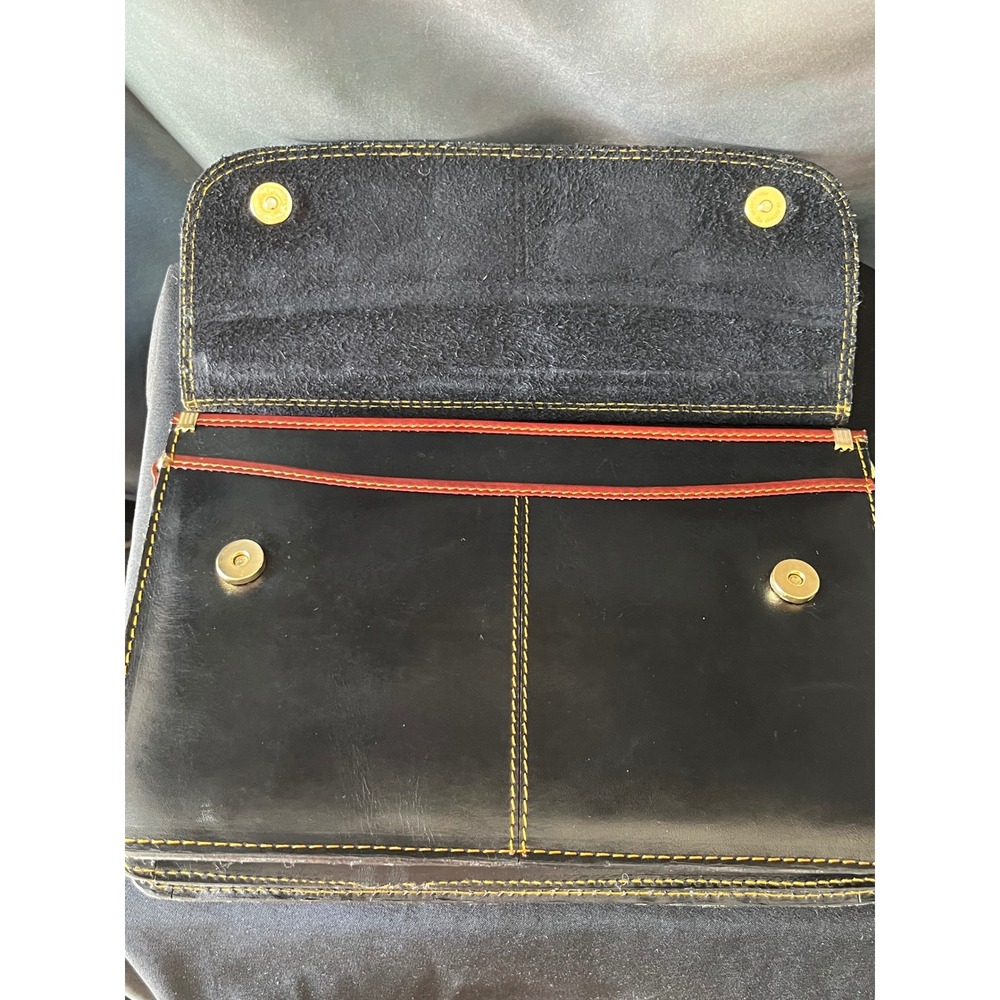 Wolf Thailand Leather‎ Briefcase Satchel Bag Top Handle Crossbody Strap - Picture 10 of 16